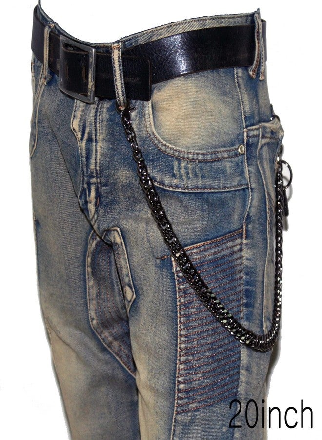 Double K Strong Heavy Biker Trucker Keychain Key Jean Wallet Chain (17") Black CS1120BLK - Image 5